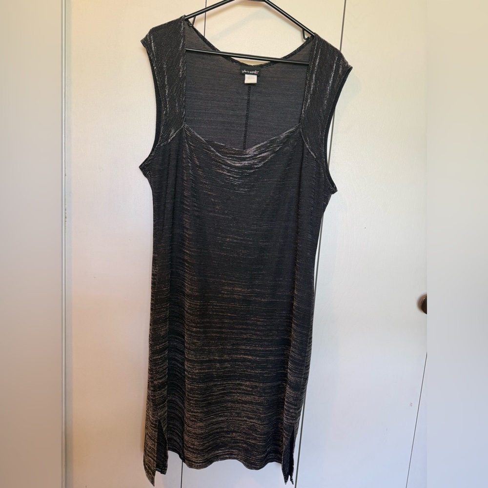 90s y2k metallic bodycon dress